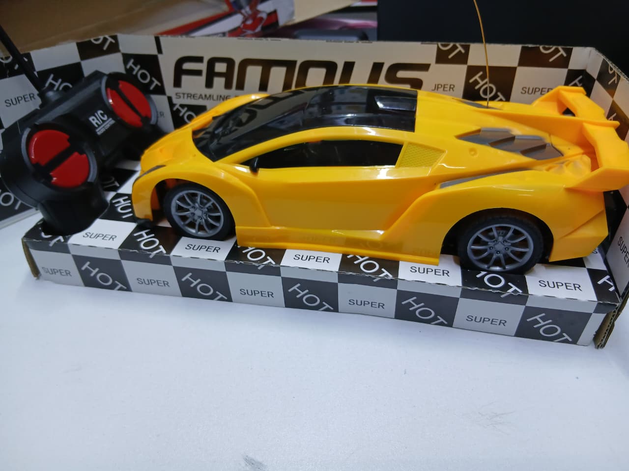 RC Car Yellow Remote Control – Uses Batteries