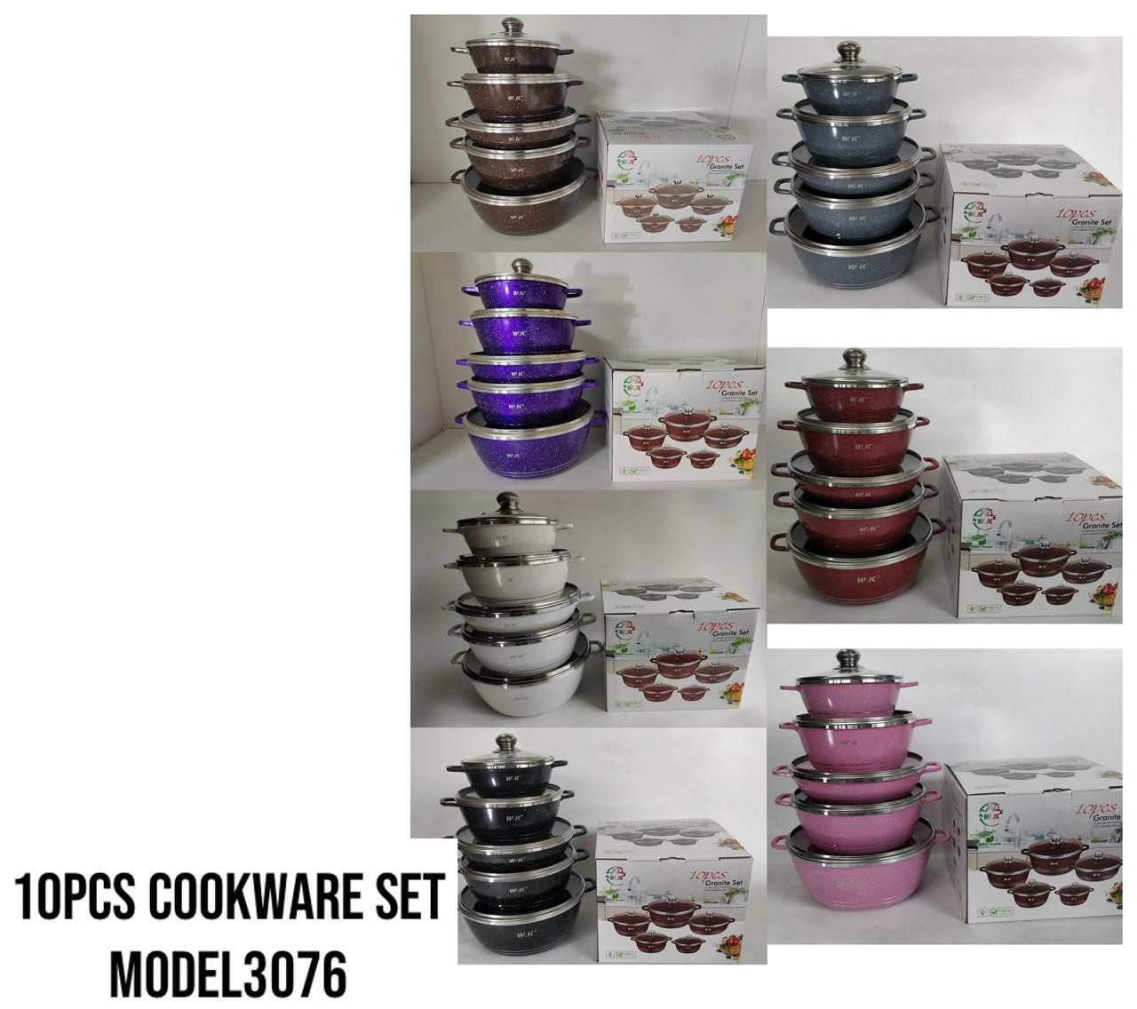 10-piece granite cookware set