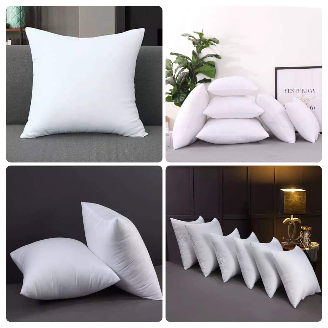 Plain white throw pillows