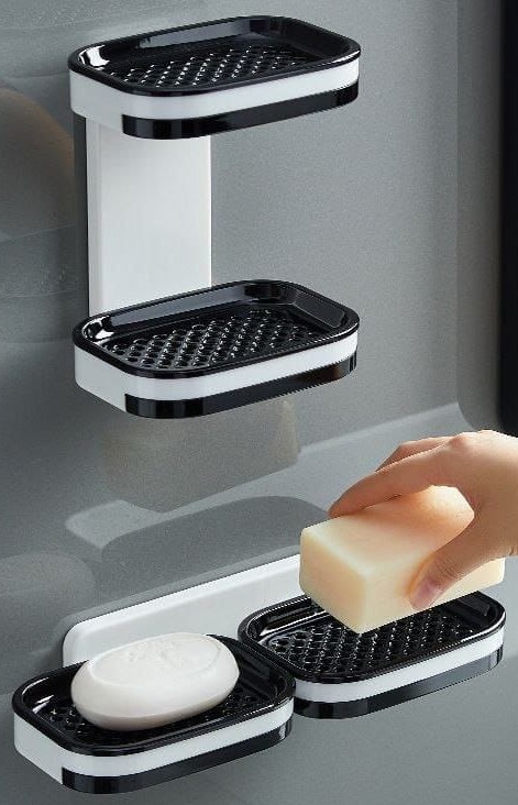 Acrylic soap dish 2 tier