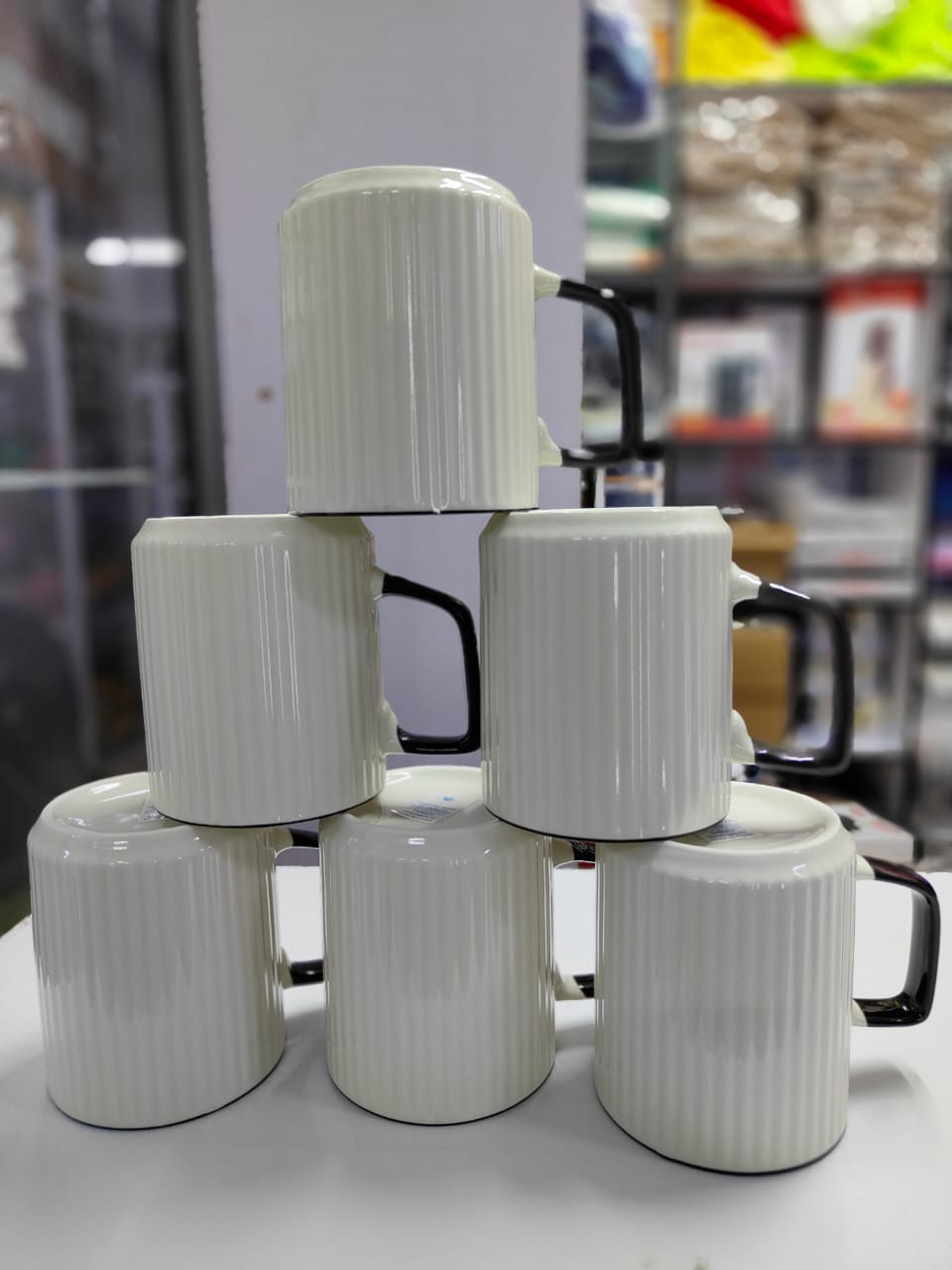 6pc japanese concise mugs.