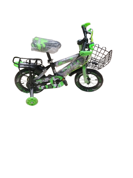 Crossroad 12 Inch Kids Bike – Red / Blue / Army Green Camo (Training Wheels + Basket)