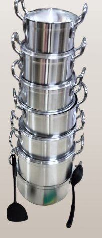 Tornado 14pcs Cookware Set – Silver