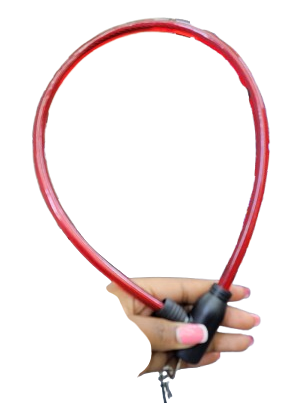 bicycle shackle lock black (with mounting bracket + 2 keys)