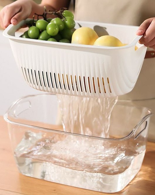 Double layer drain basket