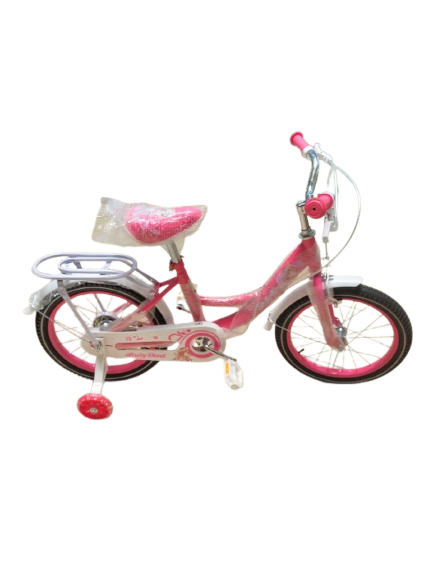 Kids 16 Inch Bicycle Pink with Training Wheels – Girls Bike
