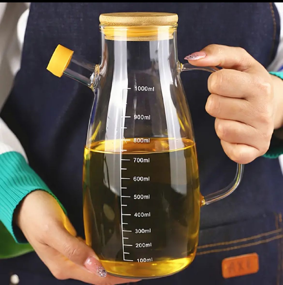 borosilicate oil jar/oil dispenser
