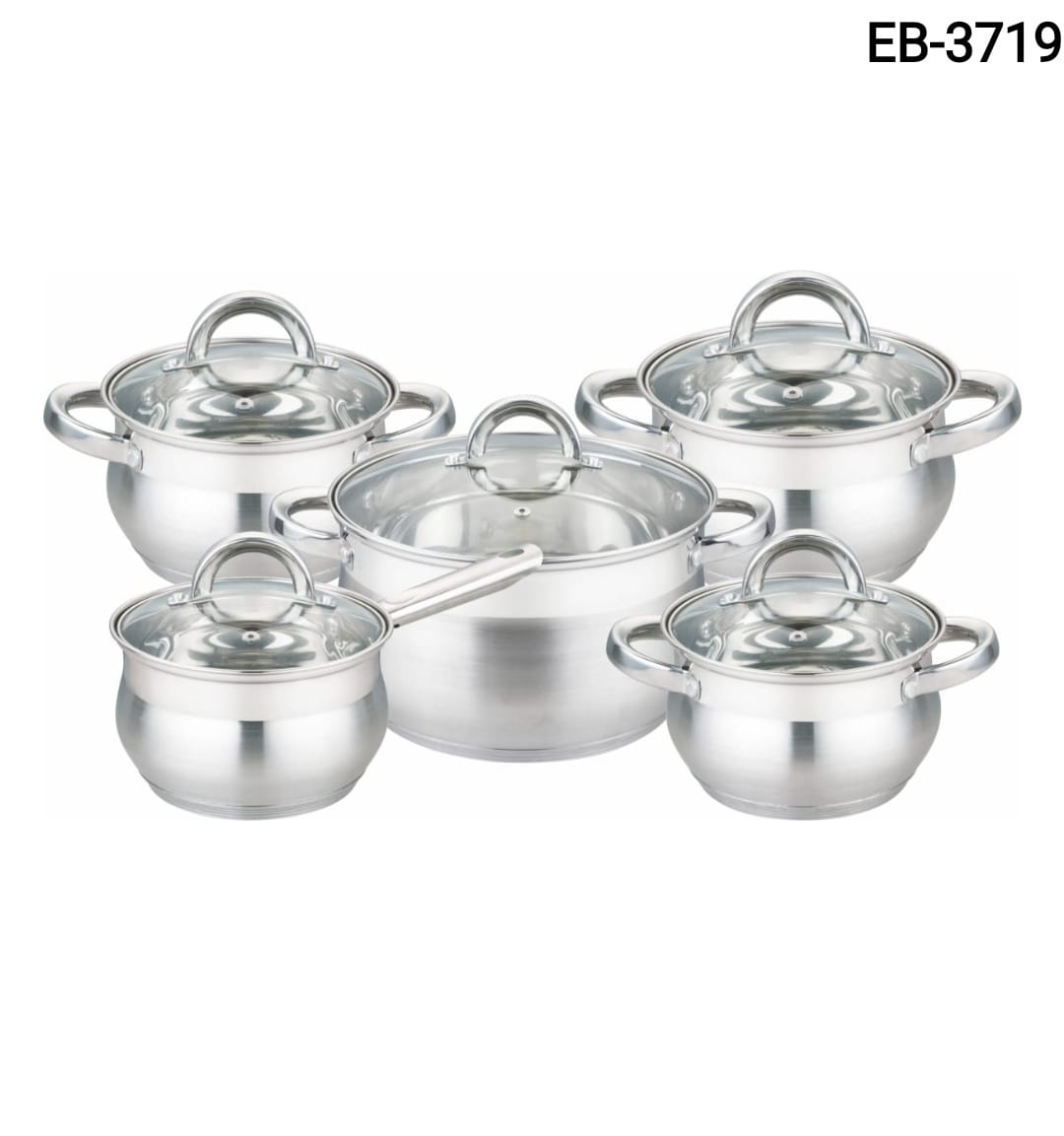 Edenberg EB-3719 10-Piece Stainless Steel Cookware Set