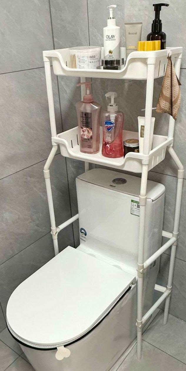 bathroom organizer with organizing basket