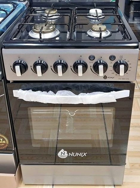 4-Burner Full Gas Cooker – Stainless Steel