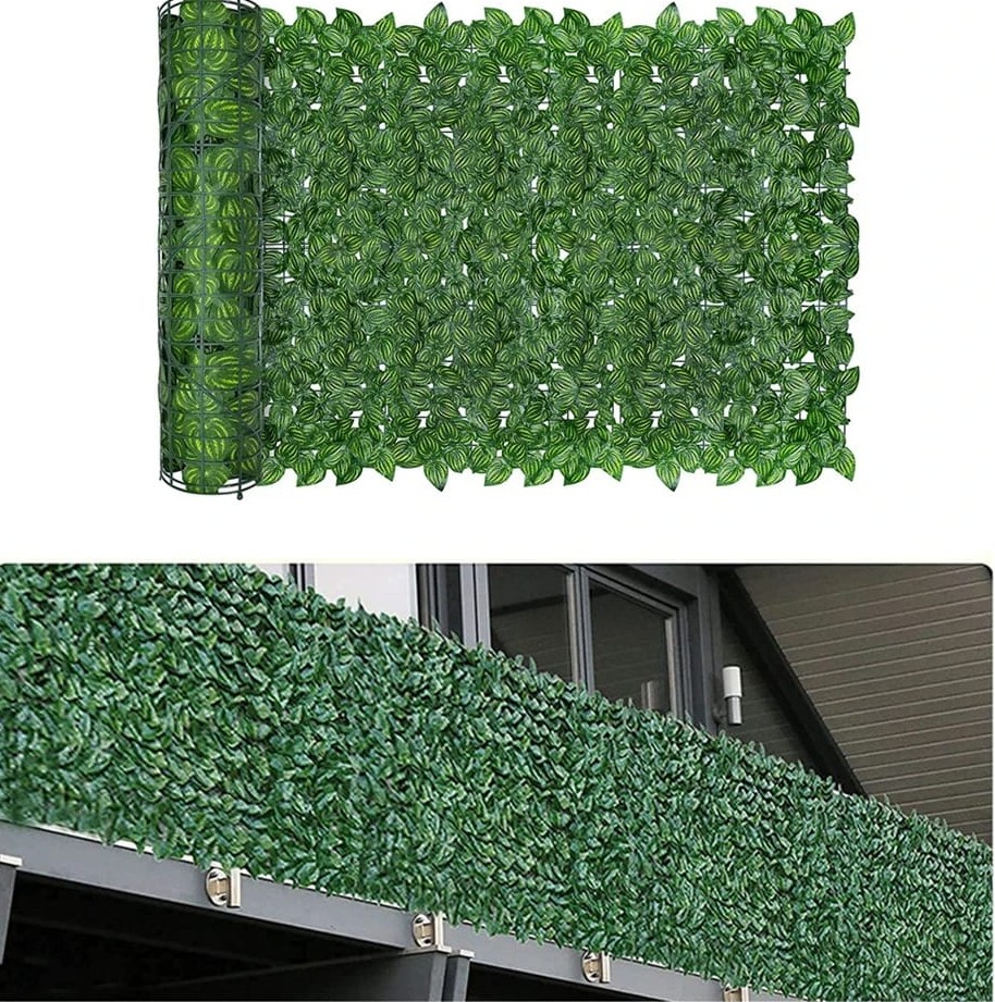 Artificial Leafy Privacy Fence