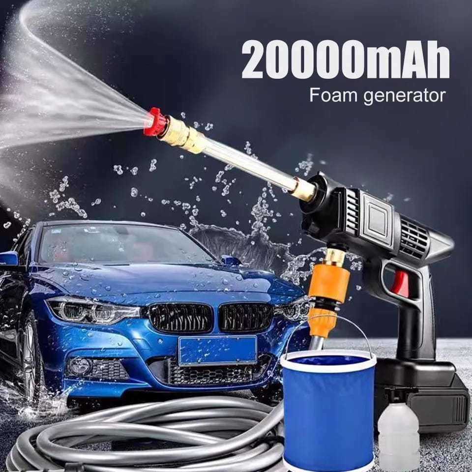 Cordless electric car pressure washer