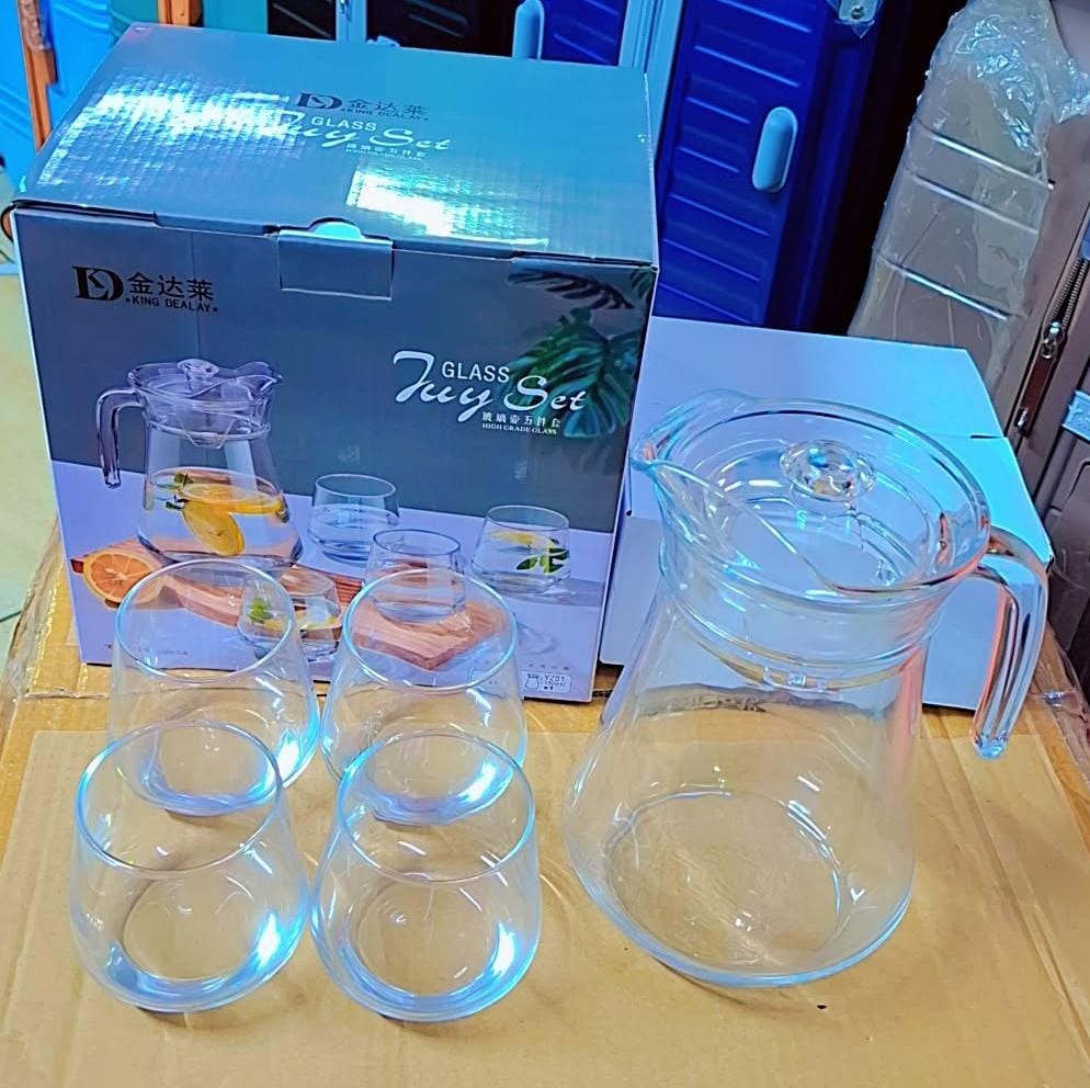 1.3L Water Jug Set with 4 Tumblers