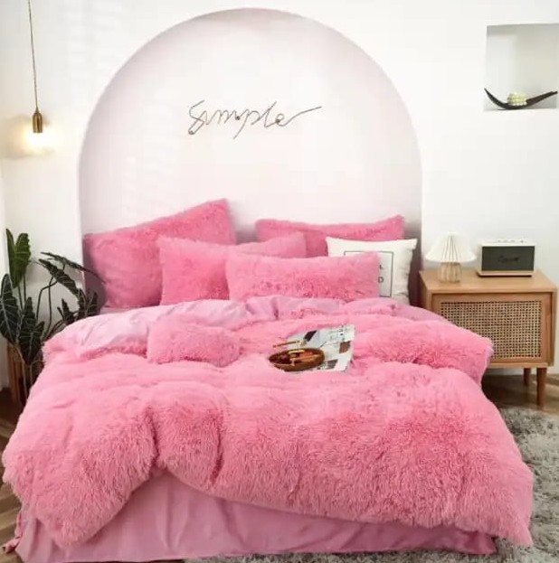 6pc Luxury Design Velvet plus Fluffy Duvet set