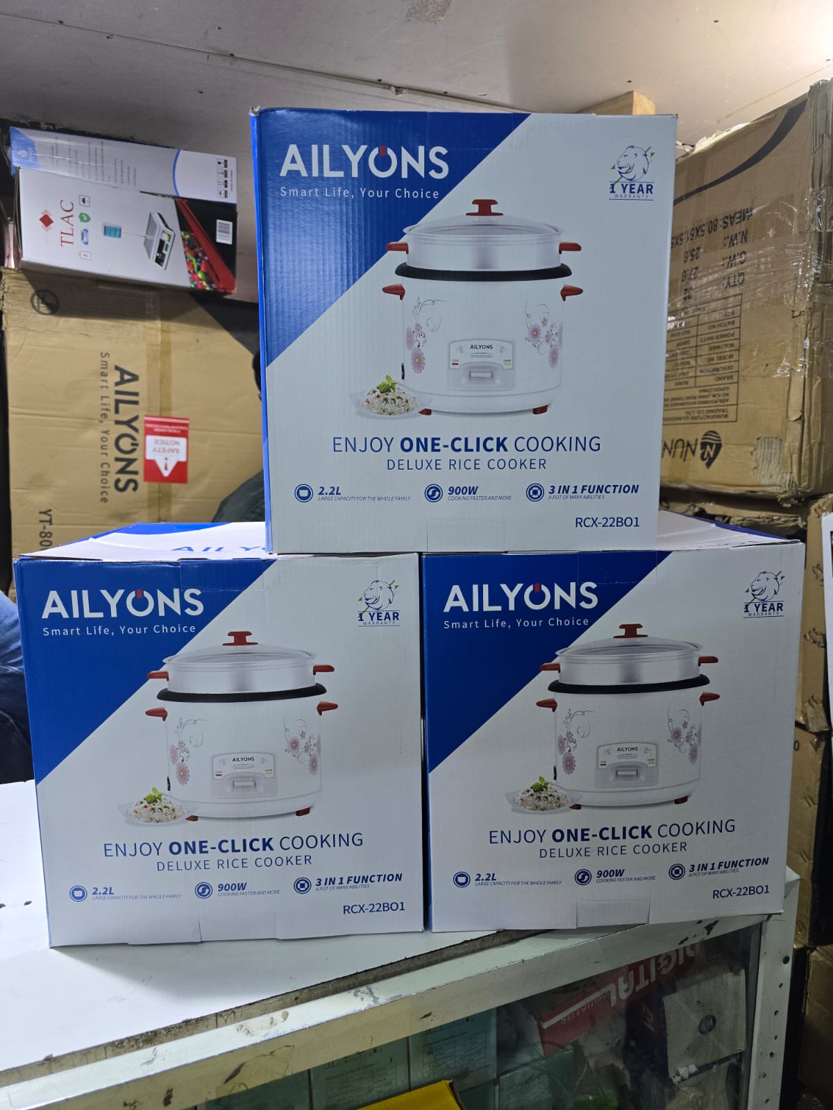 Ailyons 2.2L 3-in-1 Deluxe Rice Cookers  4 pieces
