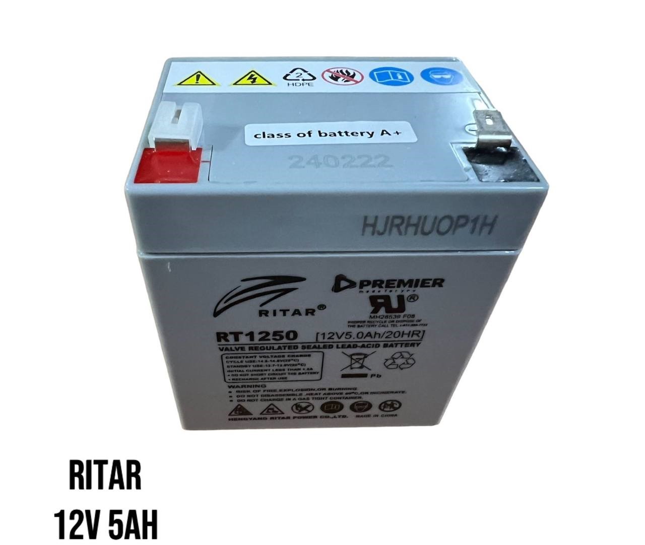 Ritar RT1250 12V 5Ah UPS Battery