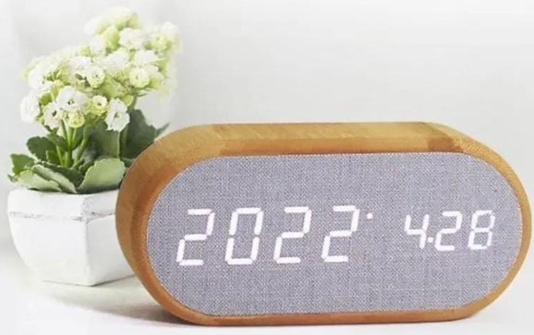 Wooden Digital Alarm Clock