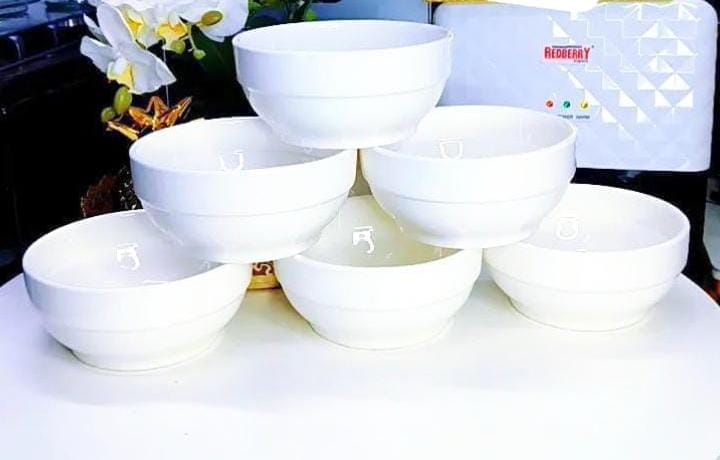 Deep plain bowls