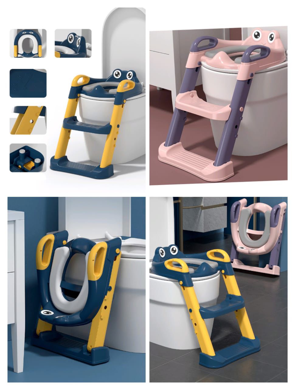 Kids Training Toilet ladder seat with PVC cushion /Soft pad