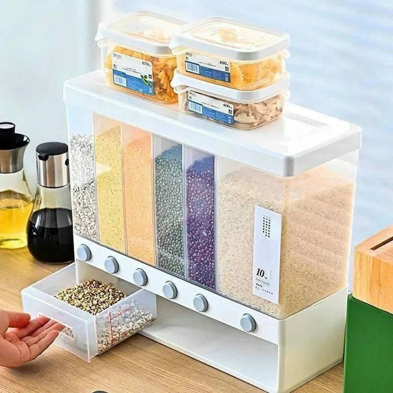 6 compartment cereals container