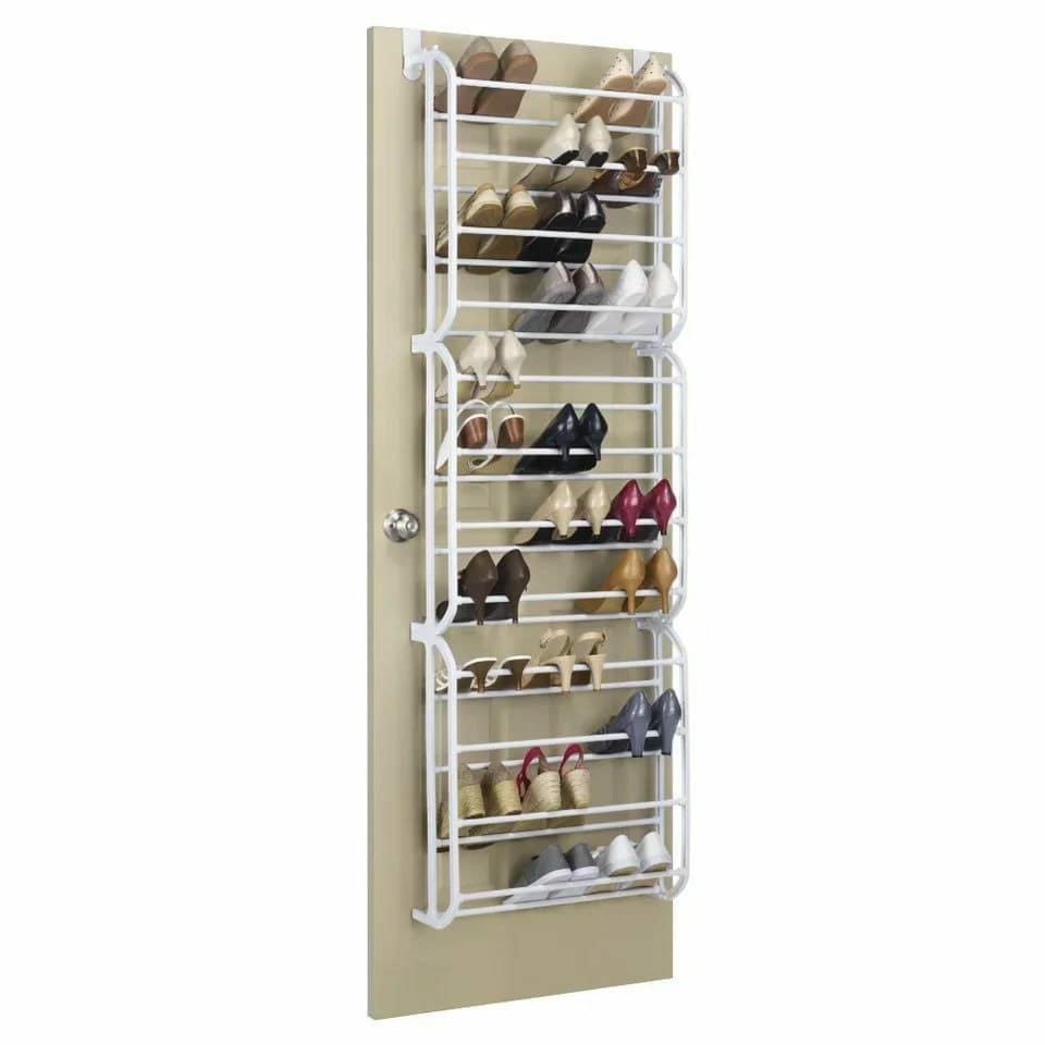 Over-Door 24-Pair Shoe Rack – White