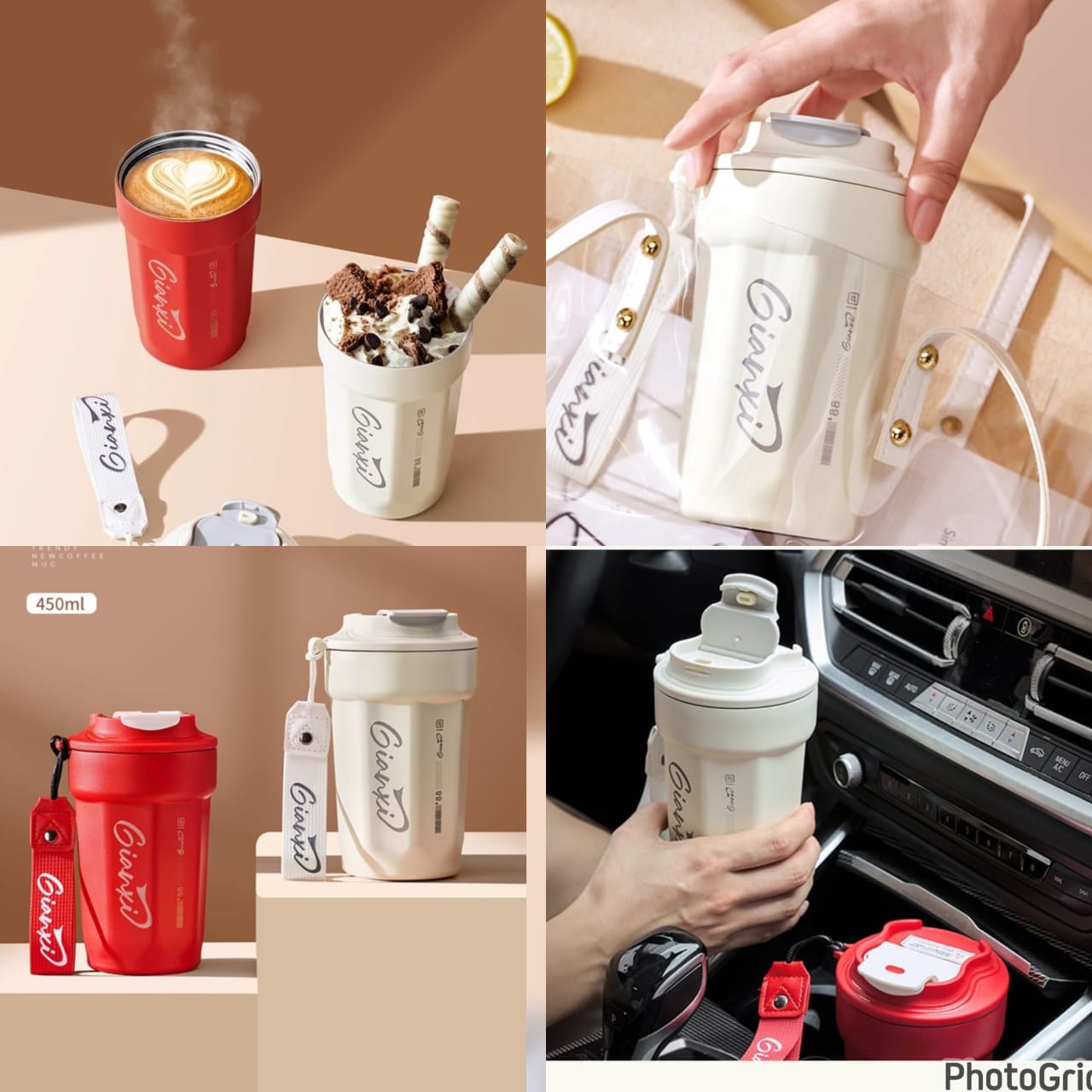 stainless steel insulated leakproof thermal mug 450ml
