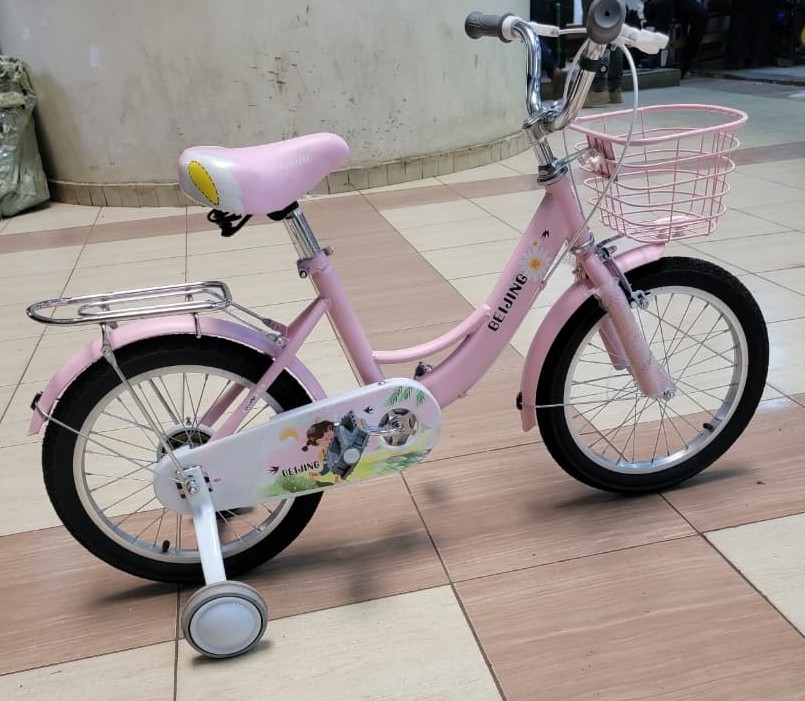 Beijing size 16 pink Girls Bicycle with Training Wheels