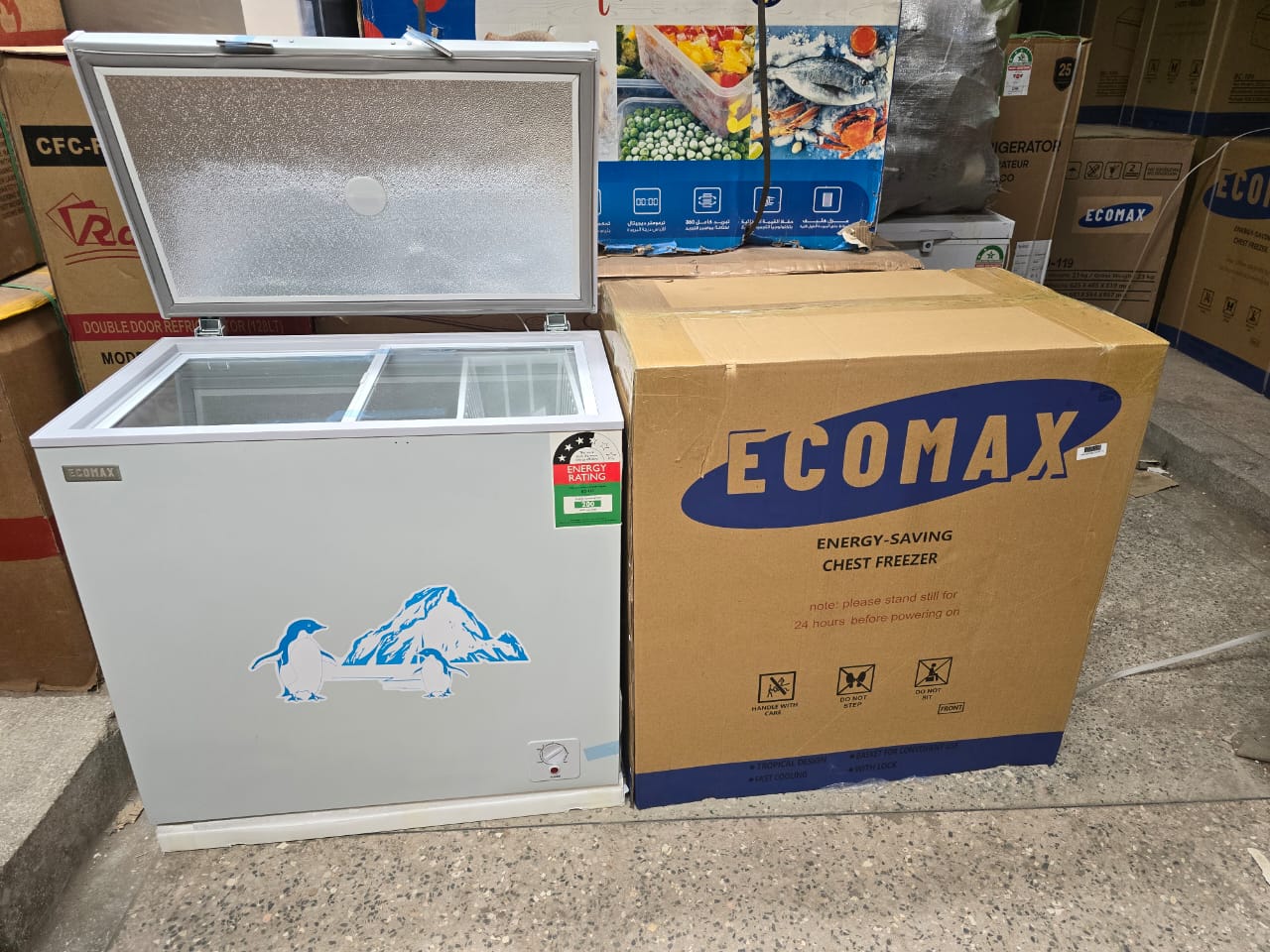 Ecomax 169 litres deep chest freezer