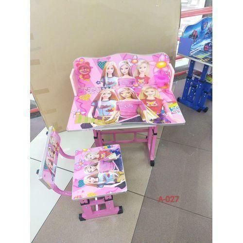 Modern kids study desk without partition-pink