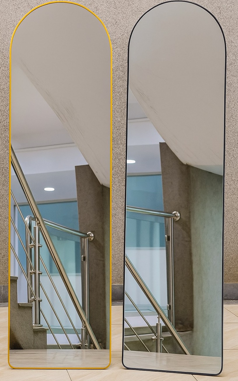 Arched aluminum alloy full length dressing mirror 36cm