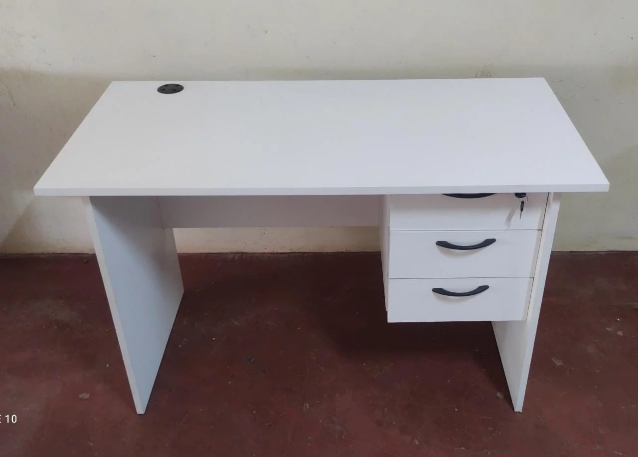 1.2 Meter Office Desk with 3-Drawer Pedestal & Lock