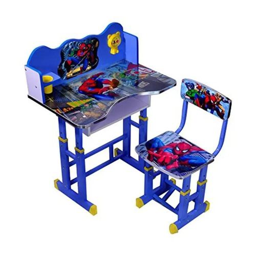 Modern kids study desk with partition-blue