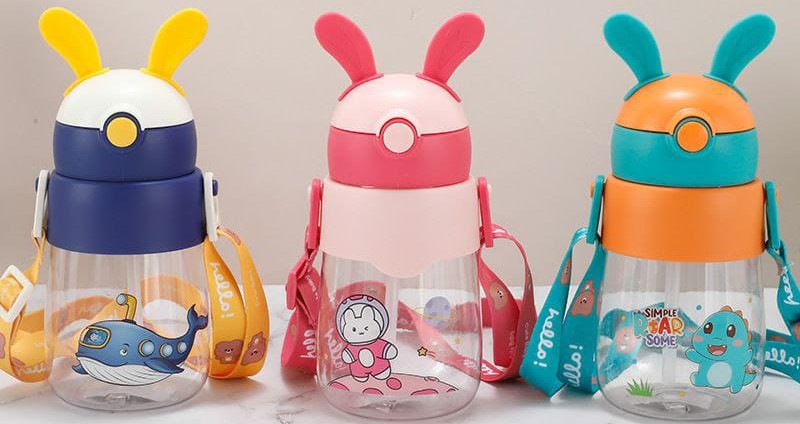 Rabbit ear baby water bottle